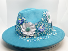 Load image into Gallery viewer, Turquoise Garden - Art Fedora
