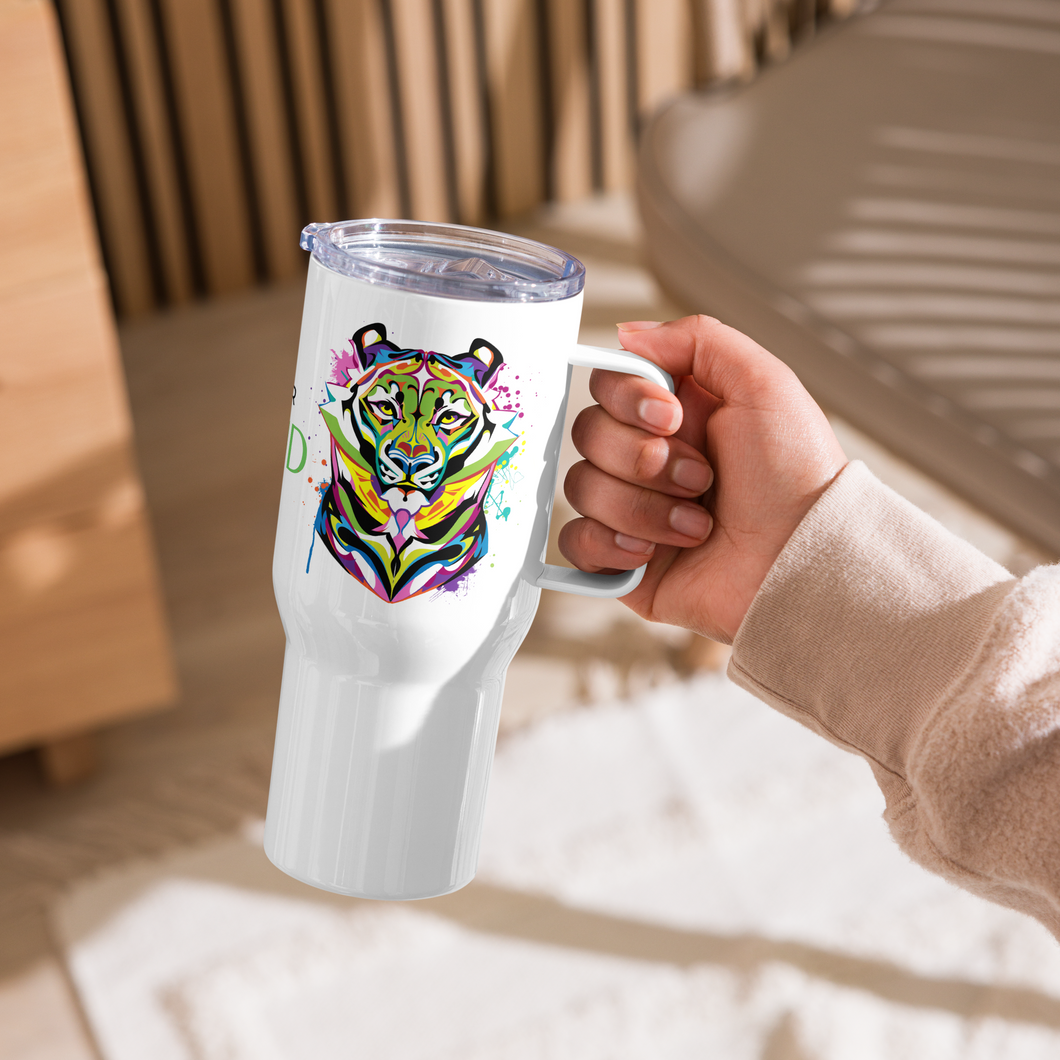 Tiger Proud- Rainbow - Travel mug with a handle