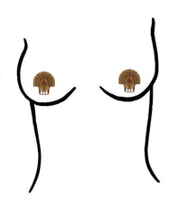 Load image into Gallery viewer, 'Gobblers' Turkey Tittoo - Temporary Nipple Tattoo Set

