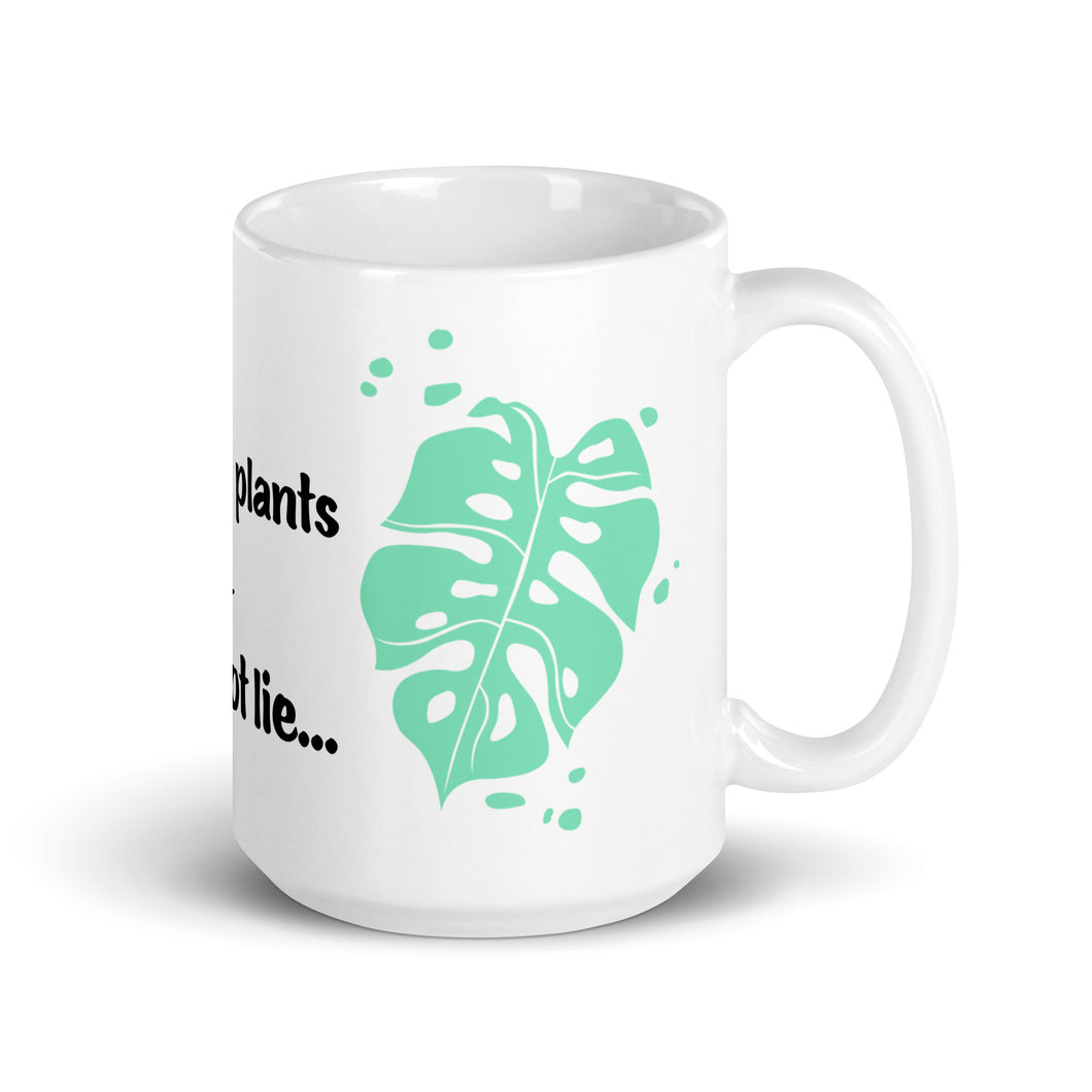 I Like Big Plants - White glossy mug