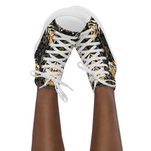 Load image into Gallery viewer, Tiger in the Garden - Women’s high top canvas shoes
