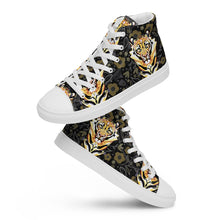 Load image into Gallery viewer, Tiger in the Garden - Women’s high top canvas shoes
