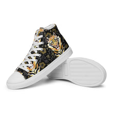 Load image into Gallery viewer, Tiger in the Garden - Women’s high top canvas shoes
