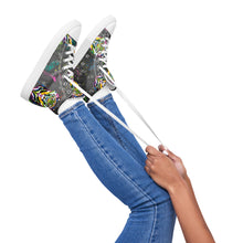 Load image into Gallery viewer, Rainbow Roar - Women’s high top canvas shoes
