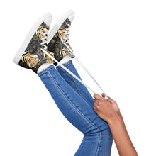 Load image into Gallery viewer, Tiger in the Garden - Women’s high top canvas shoes
