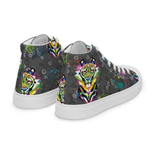 Load image into Gallery viewer, Rainbow Roar - Women’s high top canvas shoes

