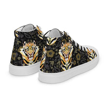Load image into Gallery viewer, Tiger in the Garden - Women’s high top canvas shoes

