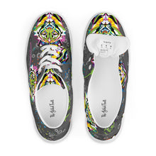 Load image into Gallery viewer, Rainbow Roar - Women’s lace-up canvas shoes

