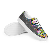 Load image into Gallery viewer, Rainbow Roar - Women’s lace-up canvas shoes
