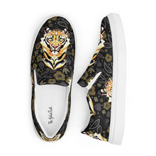 Load image into Gallery viewer, Tiger in the Garden - Women’s slip-on canvas shoes
