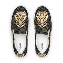Load image into Gallery viewer, Tiger in the Garden - Women’s slip-on canvas shoes
