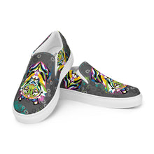 Load image into Gallery viewer, Rainbow Roar - Women’s slip-on canvas shoes
