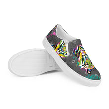 Load image into Gallery viewer, Rainbow Roar - Women’s slip-on canvas shoes
