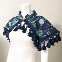 Load image into Gallery viewer, Garden in Blue - Cotton Canvas Mini Cape
