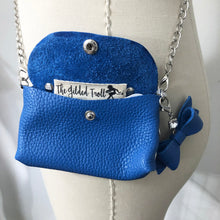 Load image into Gallery viewer, Mini Leather Cross Body Purse - Blue
