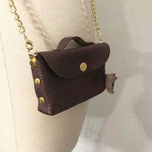 Load image into Gallery viewer, Mini Leather Cross Body Purse - Chocolate Brown
