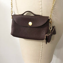 Load image into Gallery viewer, Mini Leather Cross Body Purse - Chocolate Brown
