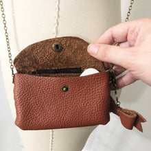 Load image into Gallery viewer, Mini Leather Cross Body Purse - Sienna Brown
