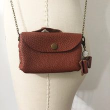 Load image into Gallery viewer, Mini Leather Cross Body Purse - Sienna Brown
