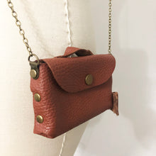 Load image into Gallery viewer, Mini Leather Cross Body Purse - Sienna Brown
