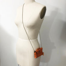 Load image into Gallery viewer, Mini Leather Cross Body Purse - Pumpkin Orange

