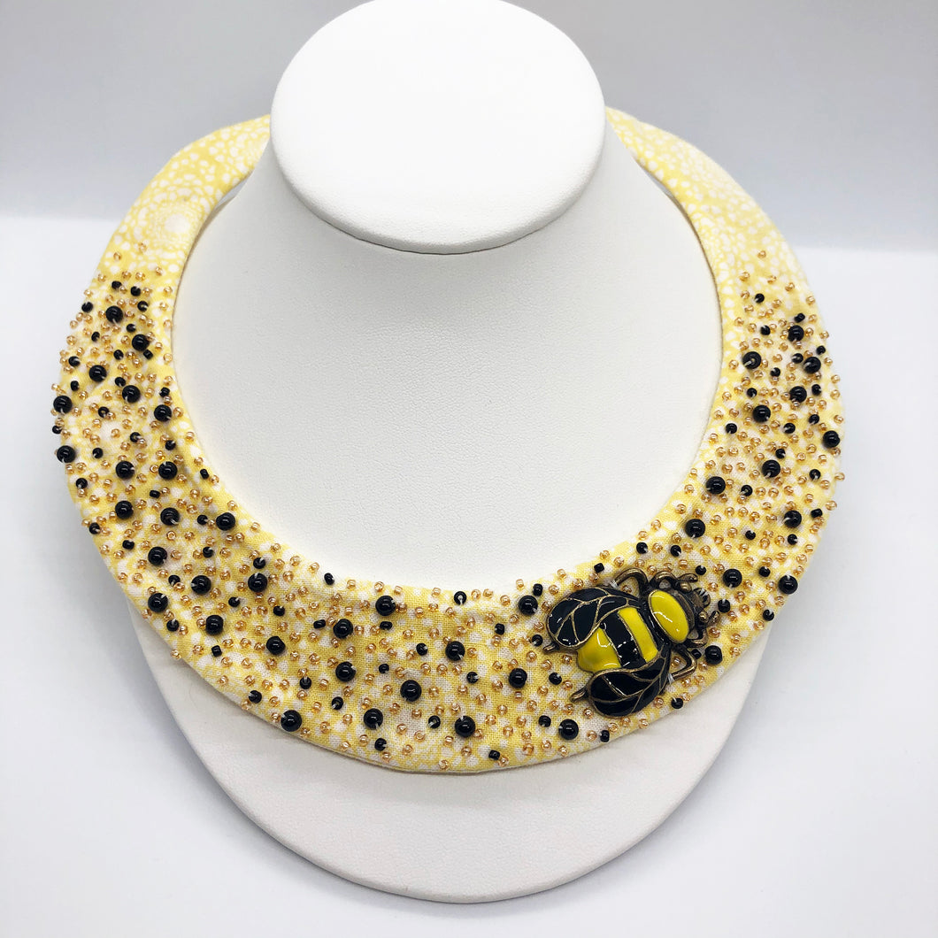 Honey Bee - Cotton Collar Necklace