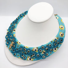 Load image into Gallery viewer, Golden Seahorse - Cotton Collar Necklace
