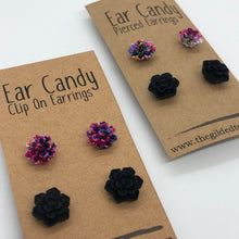 Load image into Gallery viewer, Midnight Succulents - Ear Candy - Post  (ClipOn sold out)
