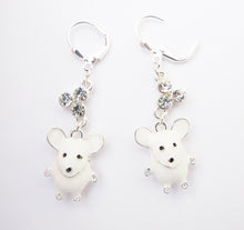 Load image into Gallery viewer, White Mouse Earrings
