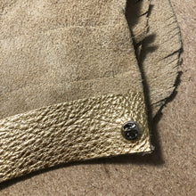 Load image into Gallery viewer, Golden Feather - Salvaged Leather Epaulette
