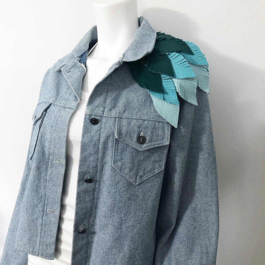 Bird of Paradise - Salvaged Leather Epaulette