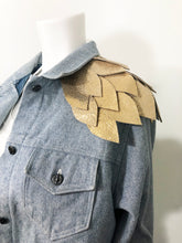 Load image into Gallery viewer, Golden Scale - Salvaged Leather Epaulette
