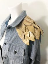 Load image into Gallery viewer, Golden Scale - Salvaged Leather Epaulette
