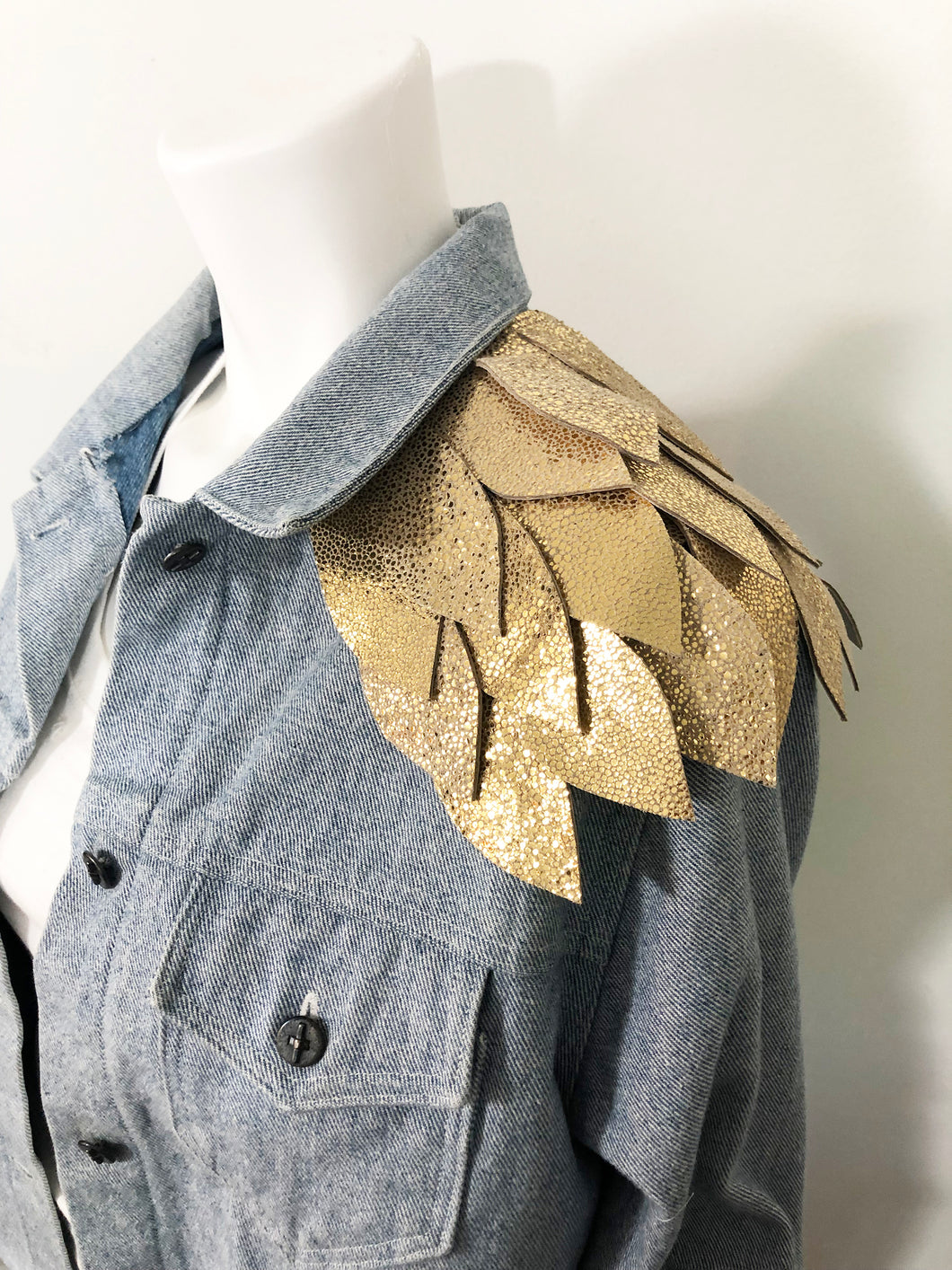 Golden Scale - Salvaged Leather Epaulette