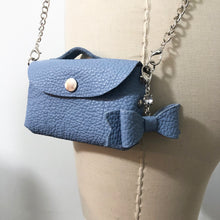 Load image into Gallery viewer, Mini Leather Cross Body Purse - Light Blue
