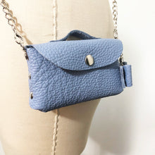 Load image into Gallery viewer, Mini Leather Cross Body Purse - Light Blue
