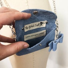 Load image into Gallery viewer, Mini Leather Cross Body Purse - Light Blue
