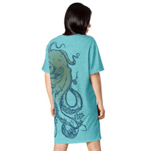 Load image into Gallery viewer, Ocean Blue Octopus - APO T-shirt dress
