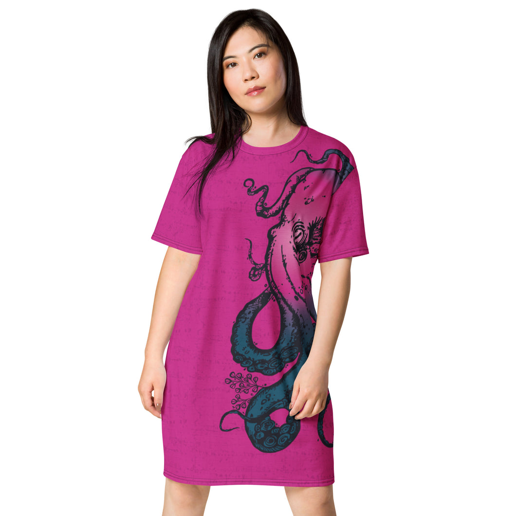 Pink Octopus - APO T-shirt dress