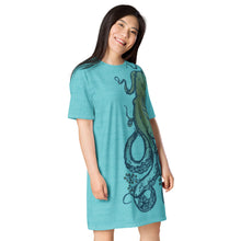 Load image into Gallery viewer, Ocean Blue Octopus - APO T-shirt dress
