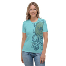 Load image into Gallery viewer, Ocean Blue Octopus - APO Women&#39;s T-shirt
