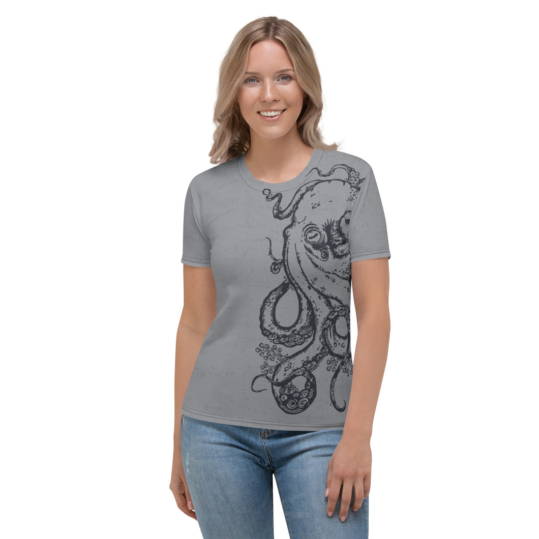 Polar Blue Octopus Sketch - APO Women's T-shirt