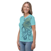 Load image into Gallery viewer, Ocean Blue Octopus - APO Women&#39;s T-shirt
