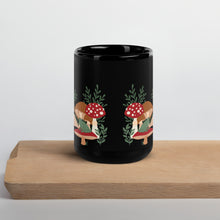 Load image into Gallery viewer, Mushroom Garden - Black Glossy Mug
