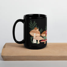 Load image into Gallery viewer, Mushroom Garden - Black Glossy Mug
