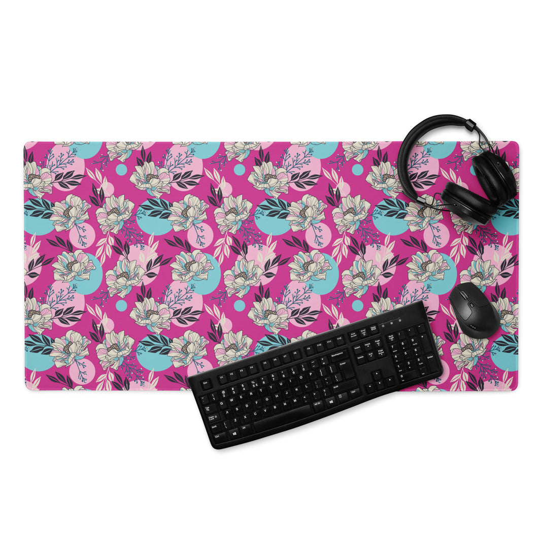Pink Magnolia - Keyboard/Gaming mouse pad