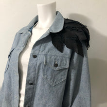 Load image into Gallery viewer, Black Bird - Salvaged Leather Epaulette
