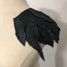 Load image into Gallery viewer, Black Bird - Salvaged Leather Epaulette
