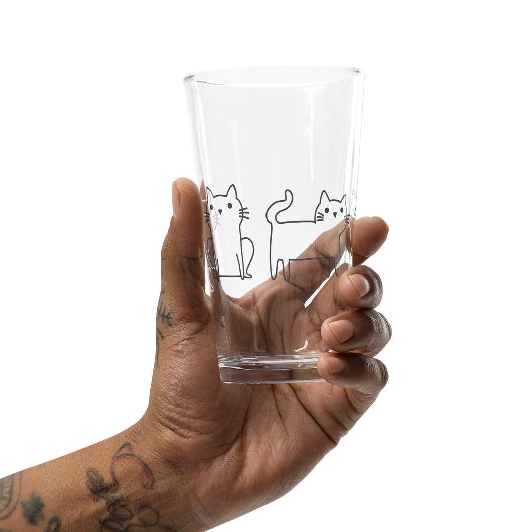 Cat Doodle - Shaker pint glass