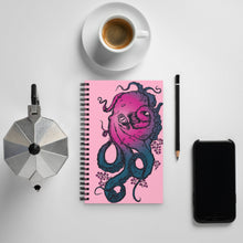 Load image into Gallery viewer, Pink Octopus - Spiral notebook
